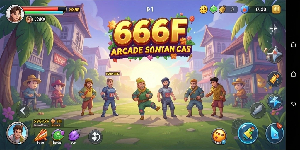 Tangkapan layar utama menampilkan gameplay seru dari game Arcade.