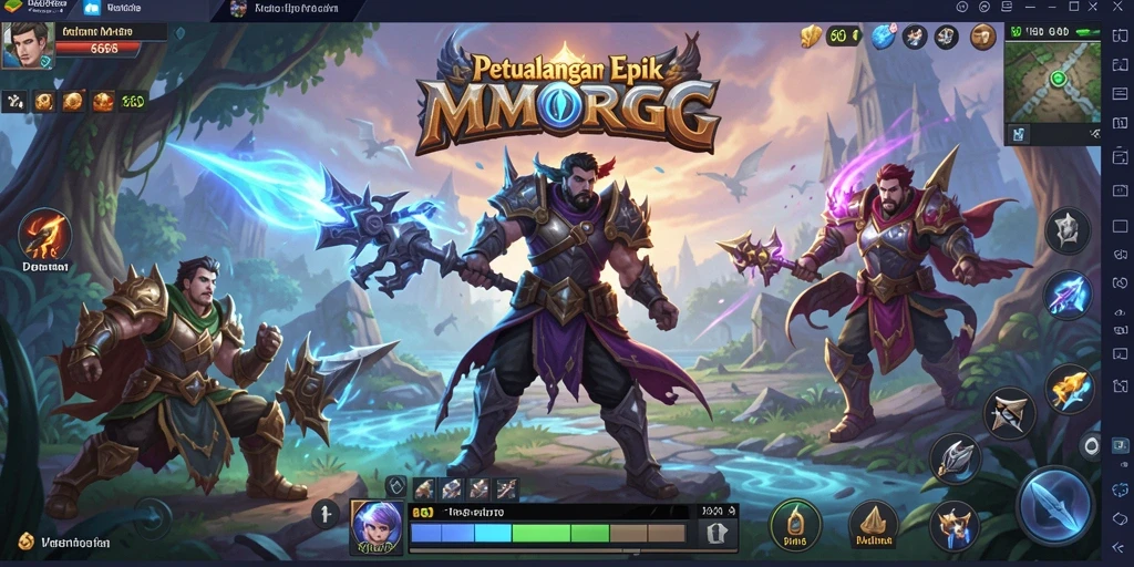 Tampilan menarik dari gameplay 66D di dunia MMORPG.