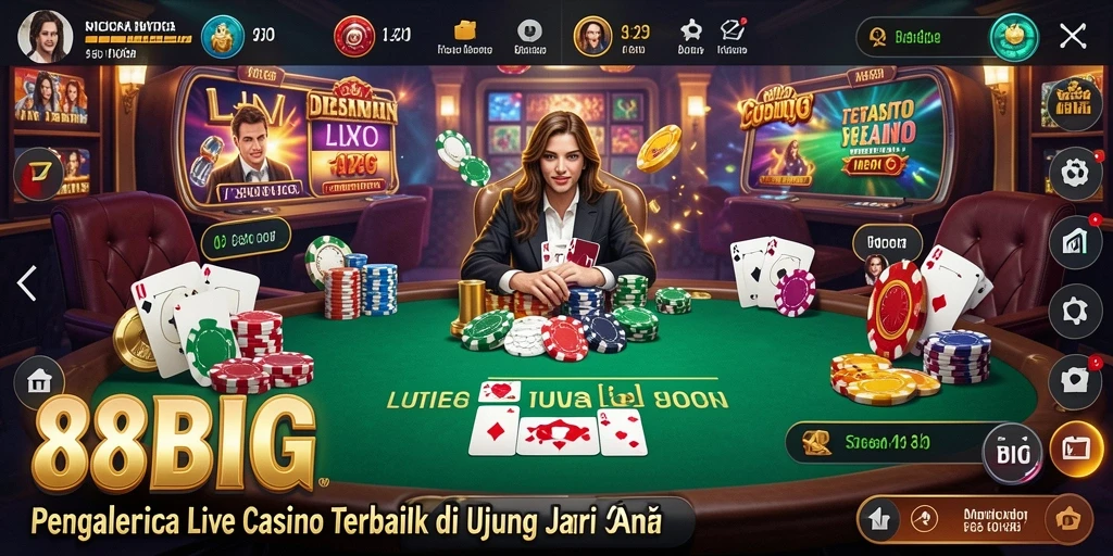 Gameplay Live Casino seru dan interaktif di 88BIG.