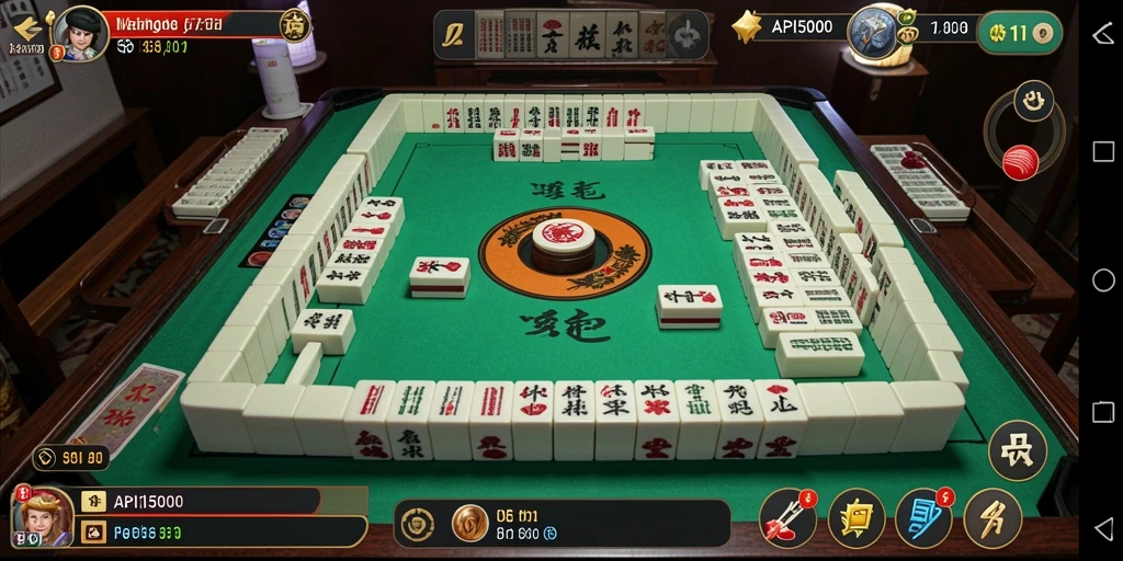 Screenshot API5000 menampilkan gameplay Mahjong yang menarik dan seru.