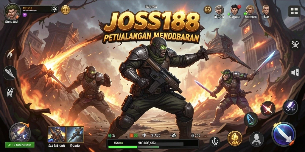 Tampilan gameplay JOSS188 yang mendebarkan dengan aksi cepat.