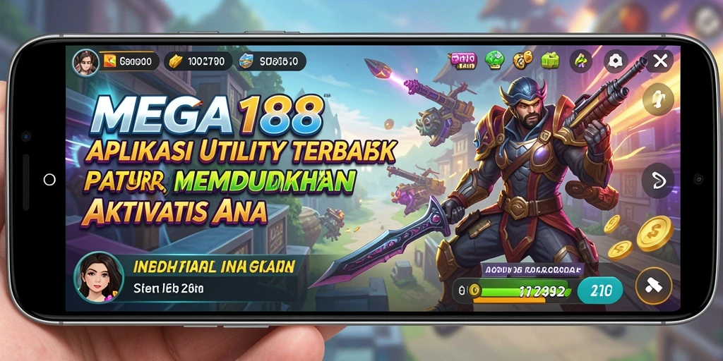 Screenshot utama MEGA188 menampilkan antarmuka aplikasinya yang modern dan fungsional.