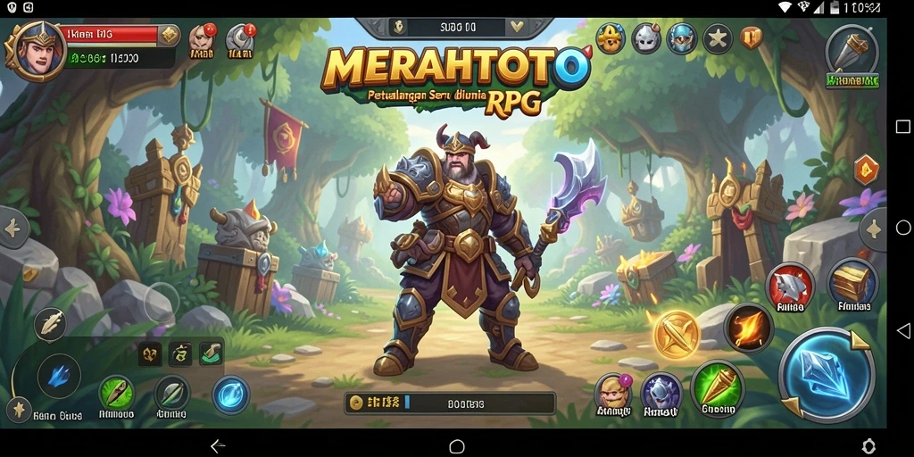 Tampilan gameplay MERAHTOTO yang menarik dan penuh aksi RPG.