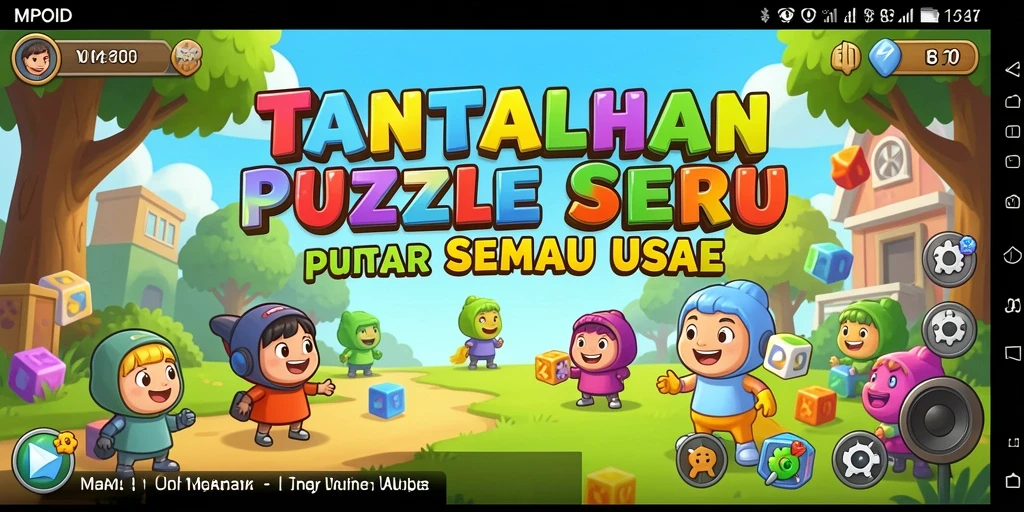 Gameplay MPOID yang menantang dan menyenangkan di layar.