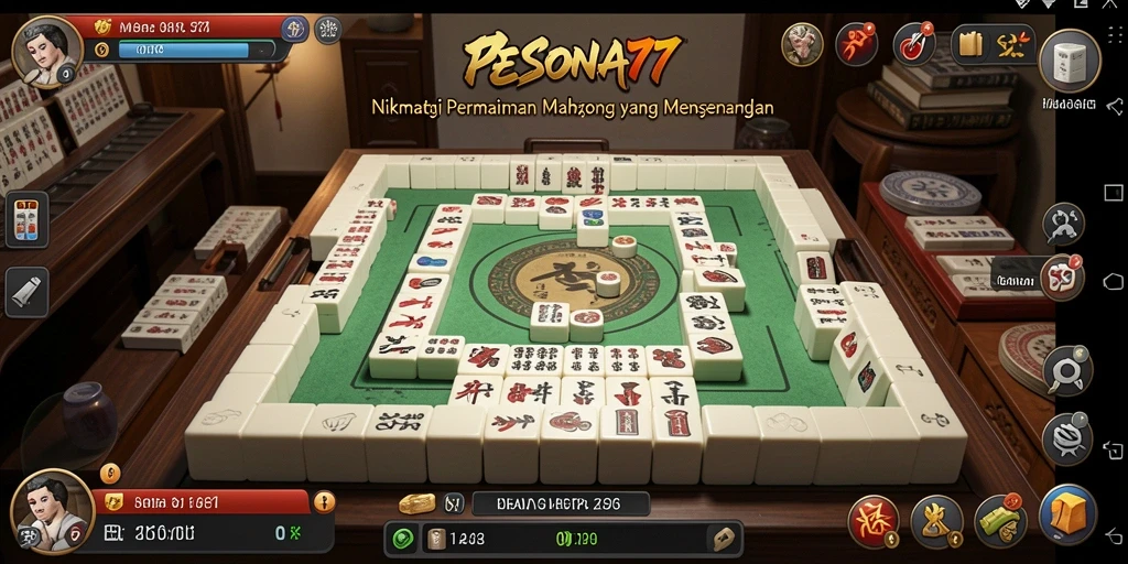 Tangkapan layar gameplay PESONA77 yang menampilkan aksi Mahjong yang seru.