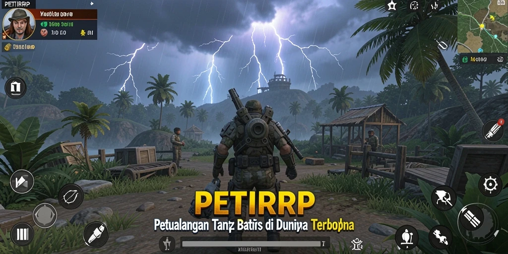 Tampilan gameplay PETIRRP yang epik dan mendebarkan.