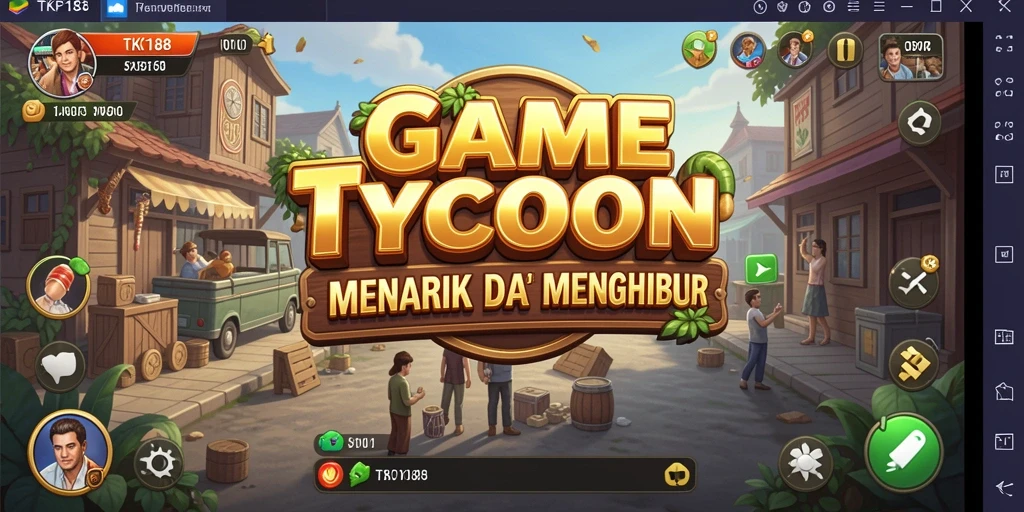 Screenshot gameplay TKP188 yang menunjukkan strategi bisnis yang mengasyikkan.