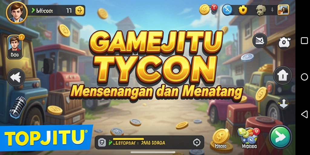 Tampilan gameplay seru di <strong>TOPJITU</strong> dengan berbagai pilihan bisnis.