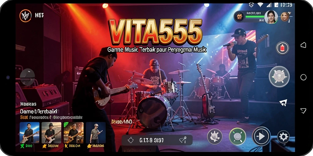 Menampilkan gameplay interaktif VITA555 yang menyenangkan.