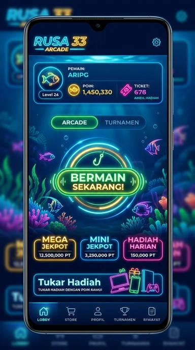 Tampilan antarmuka rusa33 yang menarik dan mudah dinavigasi.